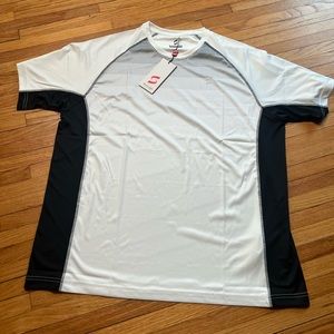 Savalino mens large dry fit shirt xl new with tags white